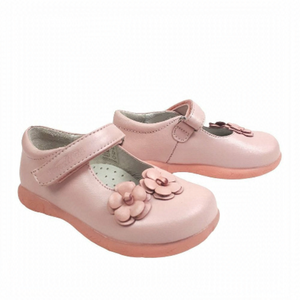 New Venettini Mary Jane Leather Shoes Pink Floral Baby Girls Size 6.5 (Eur 23)